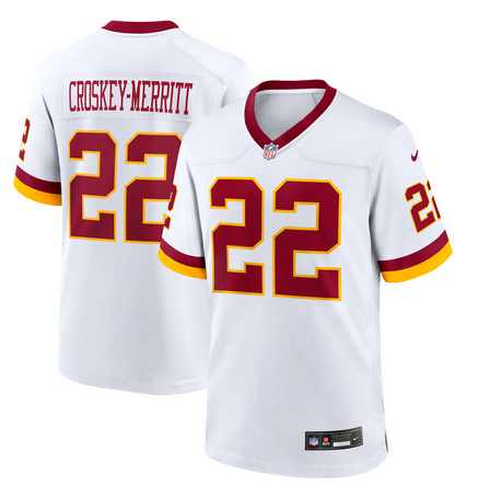 Men Washington Commanders #22 Croskey Merritt white Nike NFL 2026 Alternate Game Jersey 04170090